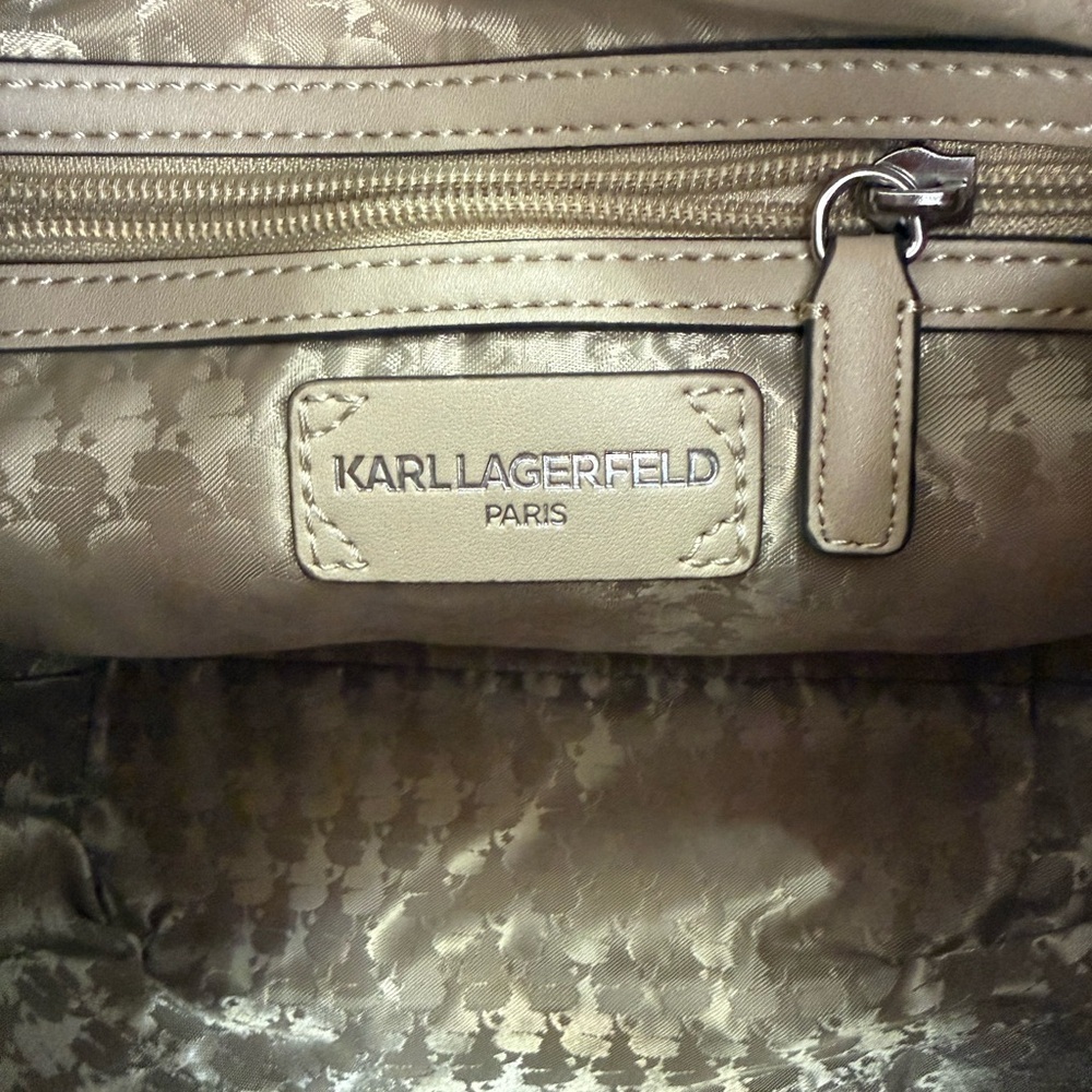 Karl Lagerfeld Paris Pink “A XO XO” Leather Crossbody / Shoulder Bag - Picture 7 of 7